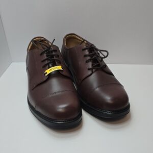 Croft & Barrow Mens Brown Dress Shoes 9.5 Wide NEW